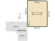 【千葉県/鎌ケ谷市東道野辺】鎌ケ谷市東道野辺4丁目　土地 区画図