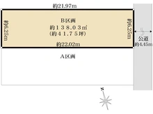 【東京都/武蔵野市吉祥寺本町】武蔵野市吉祥寺本町4丁目 売地　B区画 区画図