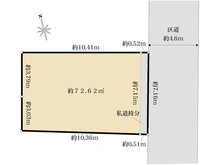 【東京都/江東区東砂】江東区東砂8丁目 売地 区画図
