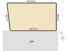 【東京都/北区王子本町】北区王子本町一丁目　古家付売地 区画図