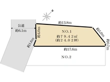 【東京都/大田区東雪谷】大田区東雪谷3丁目売地 No.1 区画図