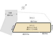 【東京都/大田区東雪谷】大田区東雪谷3丁目売地 No.2 区画図