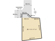 【東京都/世田谷区赤堤】世田谷区赤堤3丁目　土地 区画図