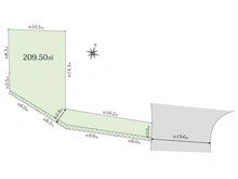 【神奈川県/横須賀市追浜本町】神奈川県横須賀市追浜本町2丁目　古屋付土地 区画図