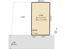 【神奈川県/相模原市南区相模台】相模原市南区相模台6丁目建築条件付き土地　B区画 区画図