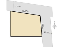 【東京都/町田市西成瀬】町田市西成瀬1丁目　土地 区画図