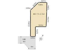 【東京都/町田市中町】町田市中町3丁目　土地 区画図