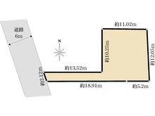 【神奈川県/大和市大和東】大和市大和東2丁目　売地 区画図