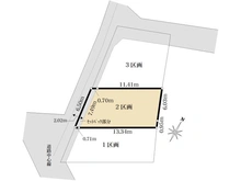 【神奈川県/相模原市南区上鶴間】相模原市南区上鶴間1丁目 売地 2区画／全3区画 区画図