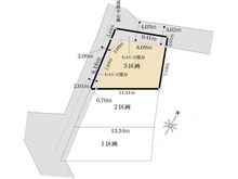 【神奈川県/相模原市南区上鶴間】相模原市南区上鶴間1丁目売地　3区画／全3区画 区画図