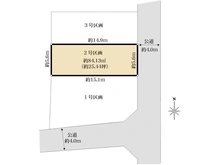 【神奈川県/横浜市南区大岡】横浜市南区大岡1丁目売地　2号区画 区画図
