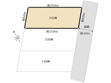 【神奈川県/横浜市保土ケ谷区常盤台】保土ケ谷区常盤台売地3区画（全3区画） 区画図