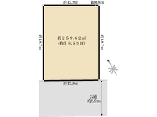 【神奈川県/横浜市青葉区市ケ尾町】青葉区市ケ尾町　売地 区画図