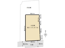 【神奈川県/横浜市中区矢口台】中区矢口台　A区画／全2区画 区画図
