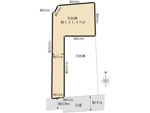 【神奈川県/横浜市中区矢口台】中区矢口台　B区画／全2区画 区画図