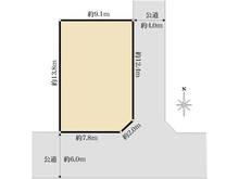 【神奈川県/横浜市港北区菊名】港北区菊名2丁目　売地 区画図