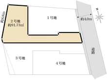 【神奈川県/横浜市西区久保町】横浜市西区久保町売地　2号地 区画図