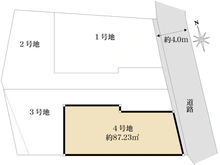 【神奈川県/横浜市西区久保町】横浜市西区久保町売地　4号地 区画図