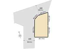 【神奈川県/茅ヶ崎市浜須賀】茅ヶ崎市浜須賀　古家付き土地 区画図