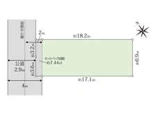 【神奈川県/藤沢市片瀬】藤沢市片瀬4丁目　土地 区画図