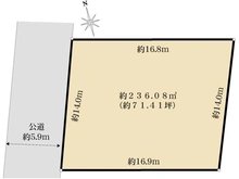 【神奈川県/藤沢市片瀬山】藤沢市片瀬山3丁目土地　古家付 区画図