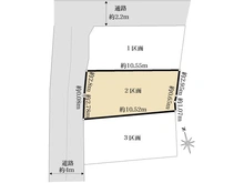 【東京都/新宿区天神町】新宿区天神町 土地（2区画） 区画図