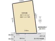【東京都/中野区沼袋】中野区沼袋四丁目　売地 区画図
