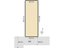 【東京都/中野区本町】中野区本町5丁目　土地 区画図