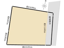 【神奈川県/川崎市中原区井田】川崎市中原区井田2丁目　土地 区画図