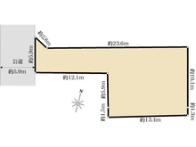 【東京都/新宿区下落合】新宿区下落合二丁目　土地 区画図