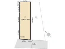 【東京都/三鷹市牟礼】三鷹市牟礼1丁目　売地 区画図