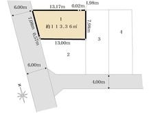 【東京都/調布市多摩川】調布市多摩川6丁目　1区画 区画図