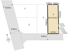 【東京都/調布市多摩川】調布市多摩川6丁目　4区画 区画図