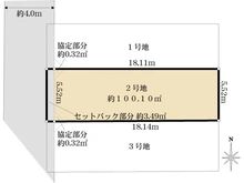 【東京都/三鷹市井口】三鷹市井口4丁目　売地　(2号地) 区画図