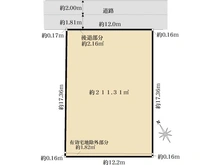 【東京都/武蔵野市吉祥寺東町】武蔵野市吉祥寺東町2丁目　売地 区画図