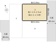 【東京都/国分寺市高木町】国分寺市高木町三丁目2区画 区画図
