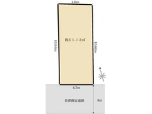 【東京都/三鷹市牟礼】三鷹市牟礼1丁目　売地 区画図