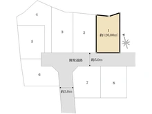 【東京都/稲城市東長沼】稲城市東長沼15区画分譲地／区画1 区画図