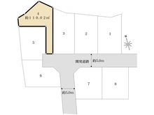 【東京都/稲城市東長沼】稲城市東長沼15区画分譲地／区画4 区画図
