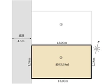 【東京都/調布市深大寺北町】調布市深大寺北町7丁目　土地　2区画 区画図