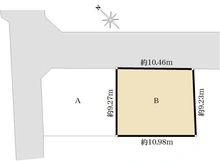 【東京都/調布市布田】調布市布田五丁目土地　B区画 区画図