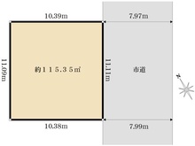 【東京都/府中市緑町】府中市緑町一丁目　土地 区画図