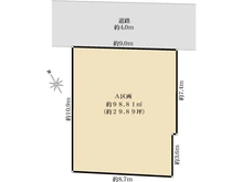 【東京都/世田谷区下馬】世田谷区下馬6丁目建築条件無し　売地 区画図