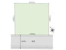【東京都/世田谷区玉堤】世田谷区玉堤1丁目 古家付き 売地 区画図