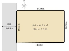 【東京都/世田谷区奥沢】世田谷区奥沢4丁目　建築条件付き売地 区画図
