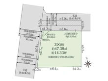 【東京都/墨田区八広】墨田区八広一丁目売地 区画図