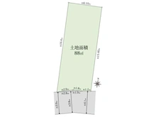 【東京都/中野区中央】中野区中央1丁目売地(建築条件なし) 区画図