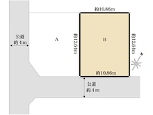 【神奈川県/川崎市麻生区多摩美】川崎市麻生区多摩美一丁目　B区画 区画図