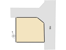 【神奈川県/川崎市麻生区東百合丘】川崎市麻生区東百合丘二丁目　古家付土地 区画図
