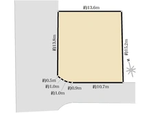 【神奈川県/横浜市港北区新吉田町】港北区新吉田町　古家付き土地 区画図